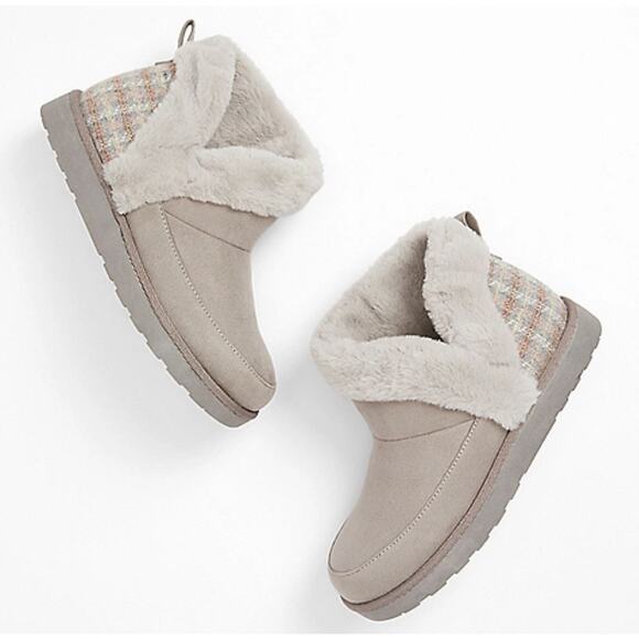 NEW Maurices Iris Gray Sherpa Boot Slipper size 10 - Picture 1 of 9